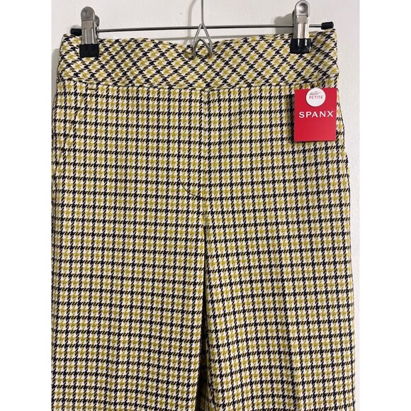SPANX The Perfect Pant Kick Flare Houndstooth New Yellow/Black size XSmall - Picture 5 of 16